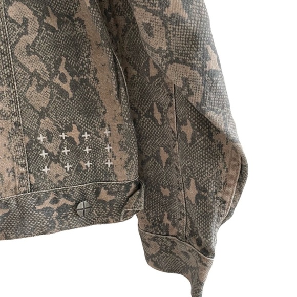 Ksubi Kobra Oversized Jacket Neutral Washed Snakeskin Denim Beige/Python - Picture 6 of 13